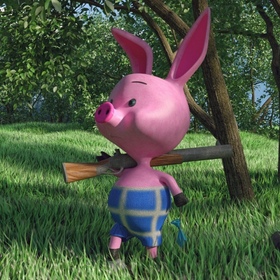 Пятачок на охоте