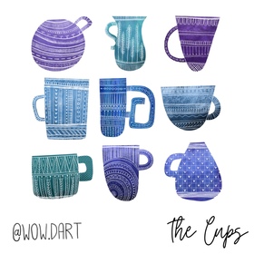 Прикольные плакатные чашечки, плакат с чашками