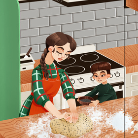 Иллюстрации к сказке "Ангел, который любил печенье с корицей