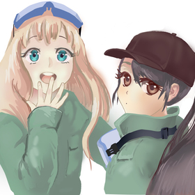 аниме девушки в робах.