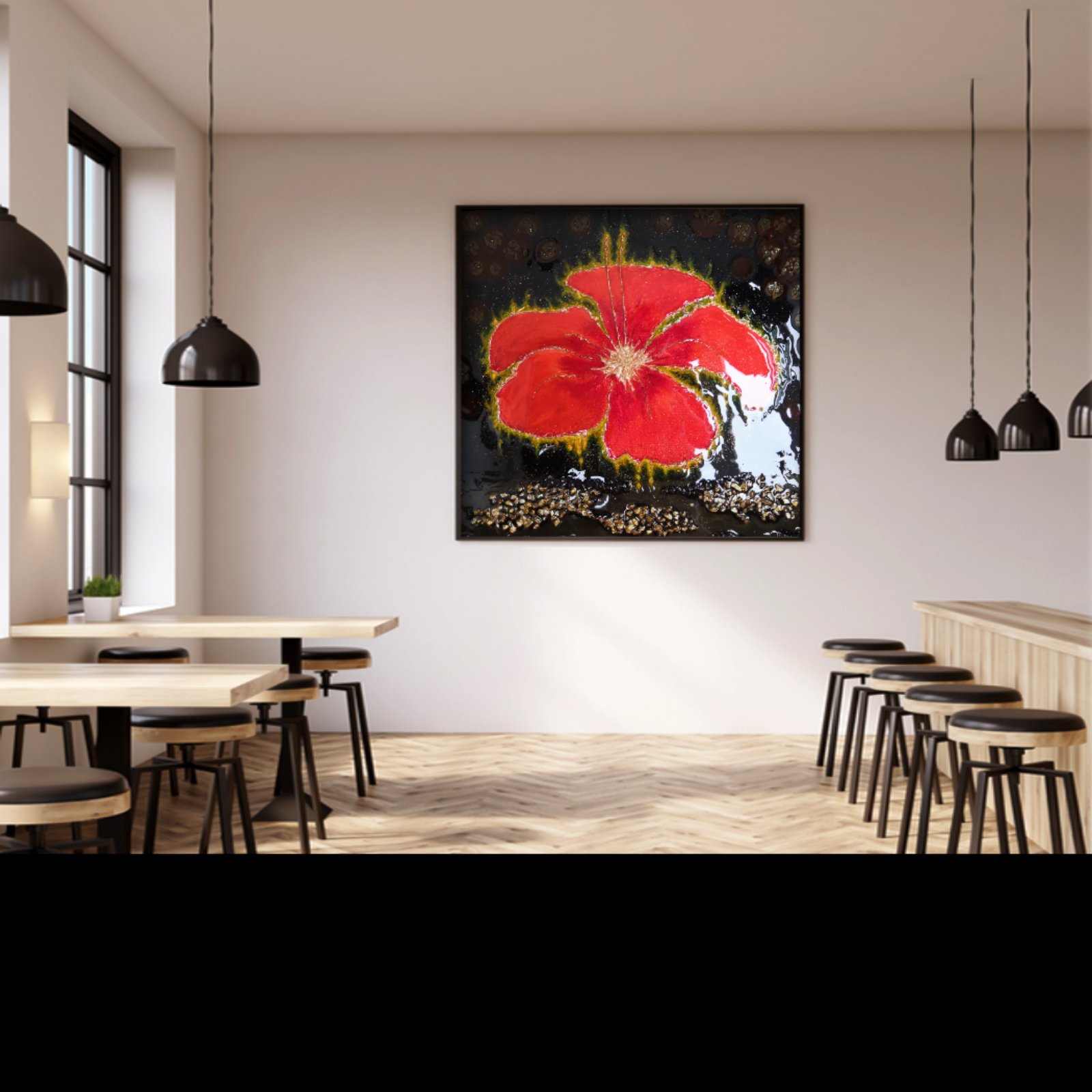 Масло. Холст. Эпоксидная смола и акрил.