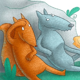 Как лис и волк овцу делили.