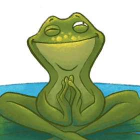 Лягушка и стрекоза.