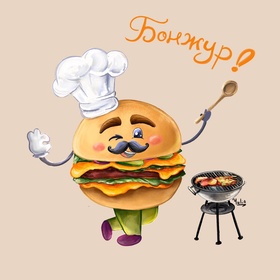 Персонаж HENRY для бургерной в Саратове