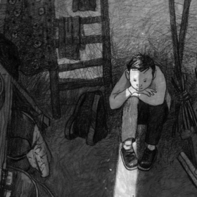 Иллюстрации к повести Е.Яшиной "Два значка и монетка", Изд.П