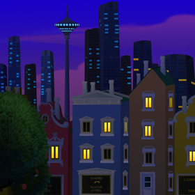 "Вид из окна" задник для сериала Ангел Бэби