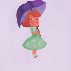 Девушка с зонтиком.