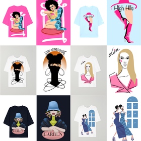 Принты для женских футболок (дети)