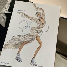 Фешн иллюстрация от кутюр