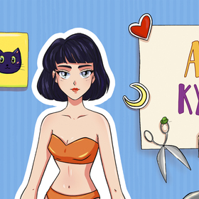 Бумажная кукла Аниме