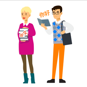 Персонажи векторные, цветные, плоские, средней детализации