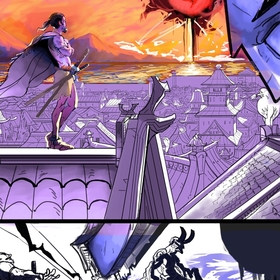 Работа над страничкой комикса