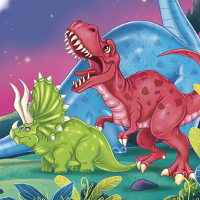 Разворот для энциклопедии про Динозавров. "Проф Пресс". 2021