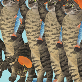 Котячья открытка