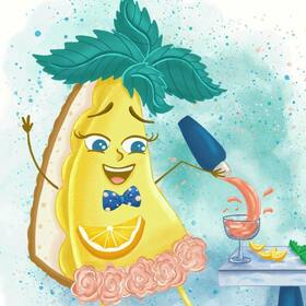 Бренд-персонаж чизкейк для кафе