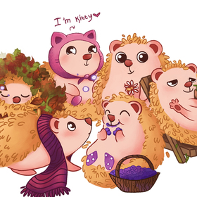 Стикерпак ёжики