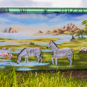 Роспись стены. Саванна