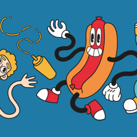 Иллюстрации для фаст-фуда