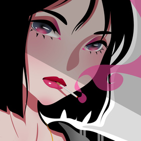 Векторные изображение с элементами растра