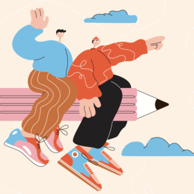 Милые персонажные иллюстрации 