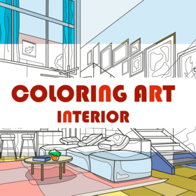 Векторные иллюстрации для мобильного приложения раскрасок 