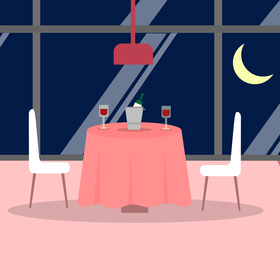 Набор иллюстраций-фонов в стиле flat