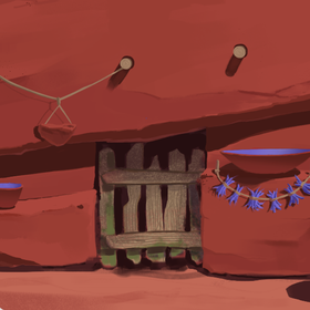 Концепт локации "Каменная деревня"