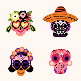 El Día de Muertos. Векторные иллюстрации