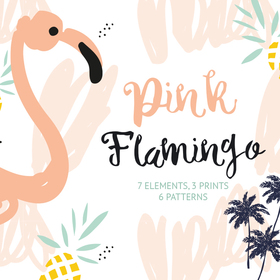 Розовый фламинго