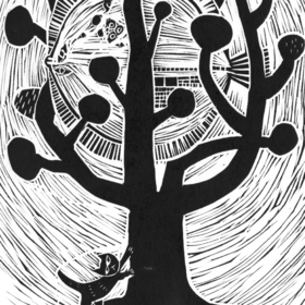 Линогравюры про рыбов.