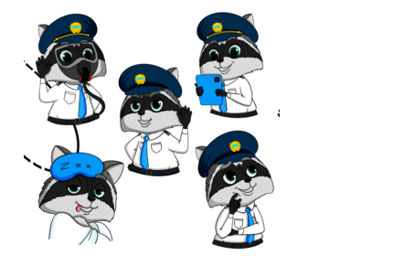 Бренд персонажи для школы пилотов