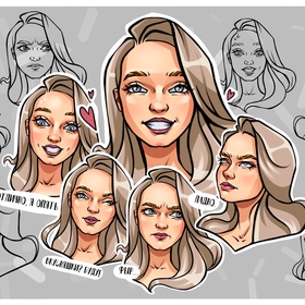 Портретные стикеры