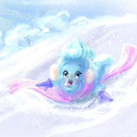 Серия иллюстраций про монстрика и друзей