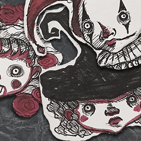 Триптих "Малыши - CREEPYши" (из скетчбука)