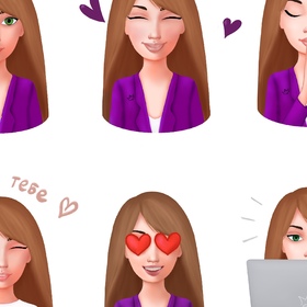 Набор стикеров для Тани