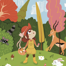 Иллюстрации к книге по мотивам Красной Шапочки