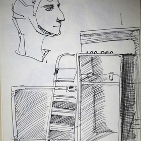 Наброски в павильоне выставки PROCOSMOS В СПб 2016