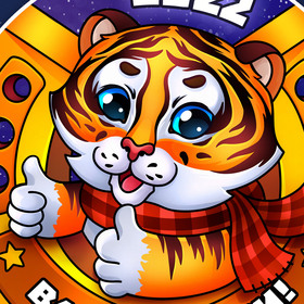 Дизайн стикеров к новому Году Тигра