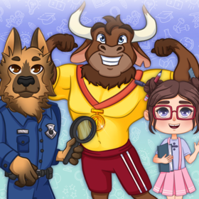 Иллюстрации для детского пособия UNI KID