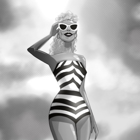 Черно-белый Барби-мир