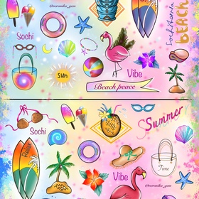 Наклейки для печати, стикеры