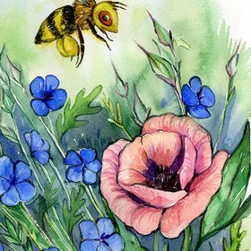 Иллюстрации для книги "BeeZ-bee and her chancy journey"