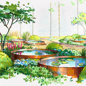 Иллюстрации к проектам по благоустройству частных садов. 