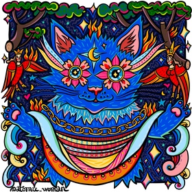 «Кот-Баюн» — принт для футболки PROFMAX