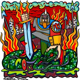 «Воин» — принт для футболки PROFMAX