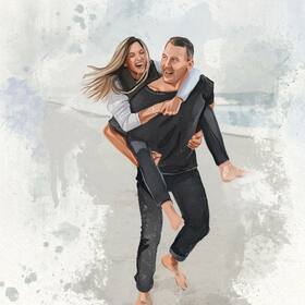 Портреты в акварельном стиле