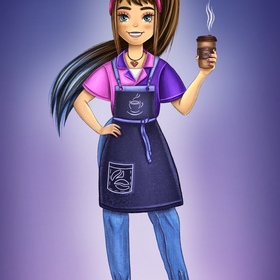 Бренд персонаж для кофейни 