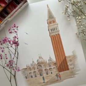 Венеция акварель