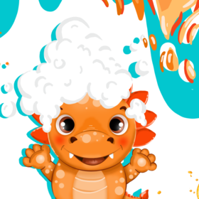 Персонаж для уходовой косметике для детей