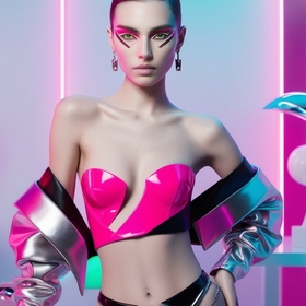 сгенерированный концепт "y2k futuristic photoshoot" 